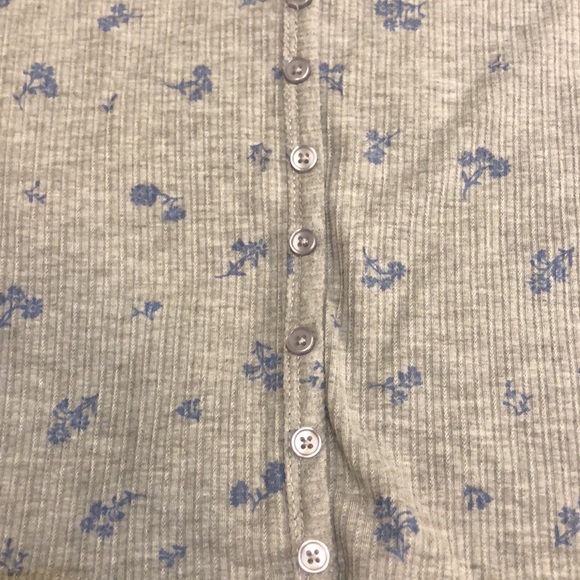 Pink Rose Ribbed Crop Top - Picture 2 of 4